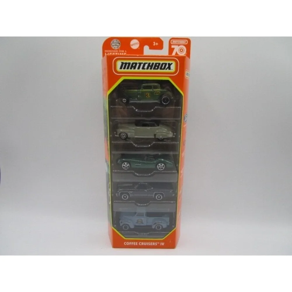 Matchbox 70 Years Coffee Cruisers IV 5 Pack 1:64 Diecast Car Ford Chevrolet